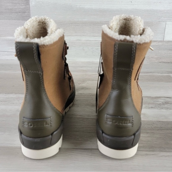 SOREL Tivoli IV Lug Sole Boots Tan/ Olive Green Size 8.5  Excellent condition. - Picture 4 of 12